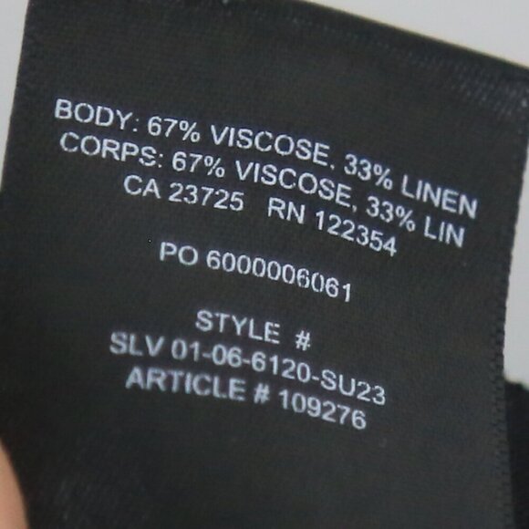 Aritzia Babaton Titan Straight-leg Linen Cargo Black Pants Size 0 - Picture 6 of 8